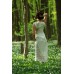 Embroidered dress "Double White" with scarf